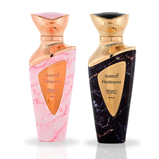 Legacy Cleopatra & Legacy Hatshepsut Eau de Parfum Sprays 100ml (3.4 oz) by Hamidi (Bundle)