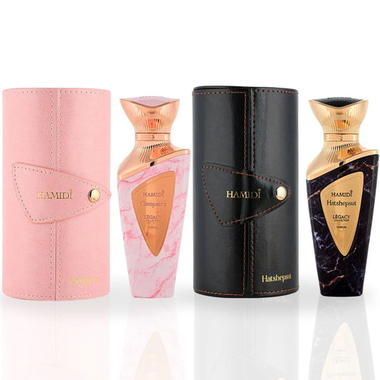 Legacy Cleopatra & Legacy Hatshepsut Eau de Parfum Sprays 100ml (3.4 oz) by Hamidi (Bundle)