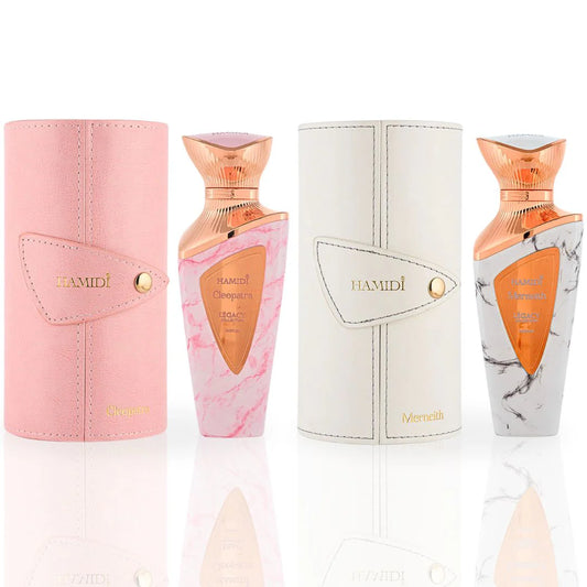 Legacy Cleopatra & Legacy Merneith Eau de Parfum Sprays 100ml (3.4 oz) by Hamidi (Bundle)