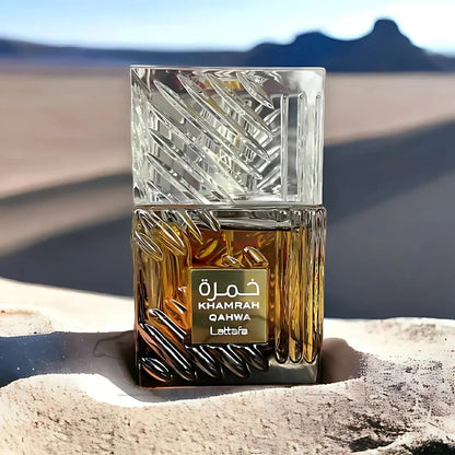Khamrah & Khamrah Qahwa Eau de Parfum Sprays 100ml (3.4 oz) by Lattafa (Bundle)