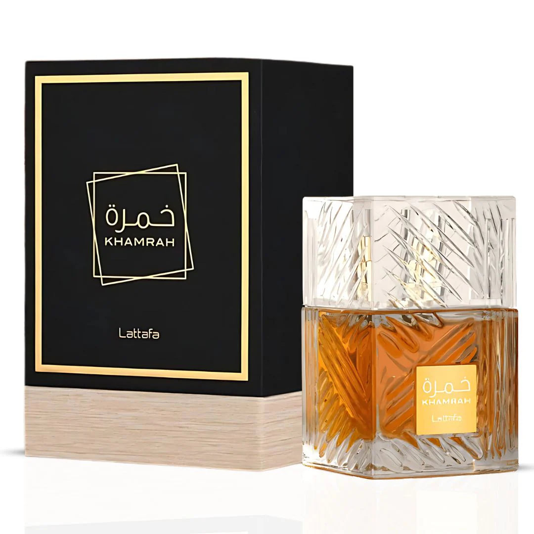 Khamrah & Khamrah Dukhan Eau de Parfum Sprays 100ml (3.4 oz) by Lattafa (Bundle)