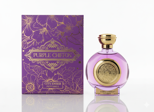 Purple Chiffon Eau de Parfum by City Ember – Oriental Vanilla Unisex Perfume 100ml
