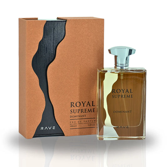 Royal Supreme Dominant EDP Spray 100ML (3.4 OZ) by RAVE, Long Lasting Cologne, Perfume For Everyone