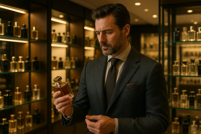 Man shopping fragrance