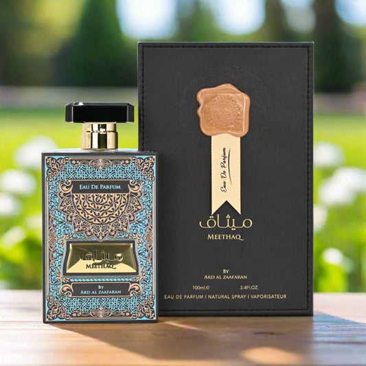 Meethaq EDP Spray 100ML (3.4 OZ) By Ard Al Zaafaran | Long Lasting & Luxurious Blend Of Enchanting Fragrance.